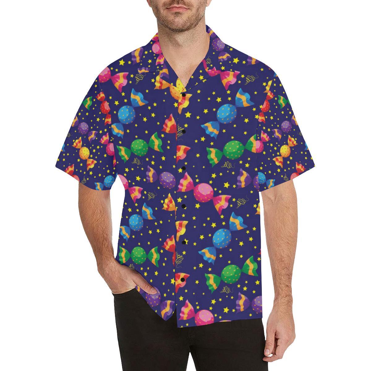 Candy Pattern Print Design CA06 Men Hawaiian Shirt-JorJune