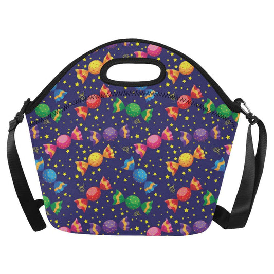 Candy Pattern Print Design CA06 Neoprene Lunch Bag-JorJune