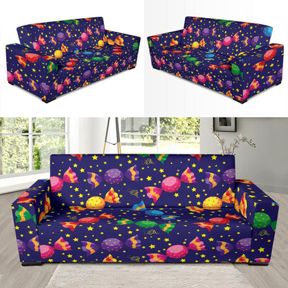 Candy Pattern Print Design CA06 Sofa Slipcover-JORJUNE.COM