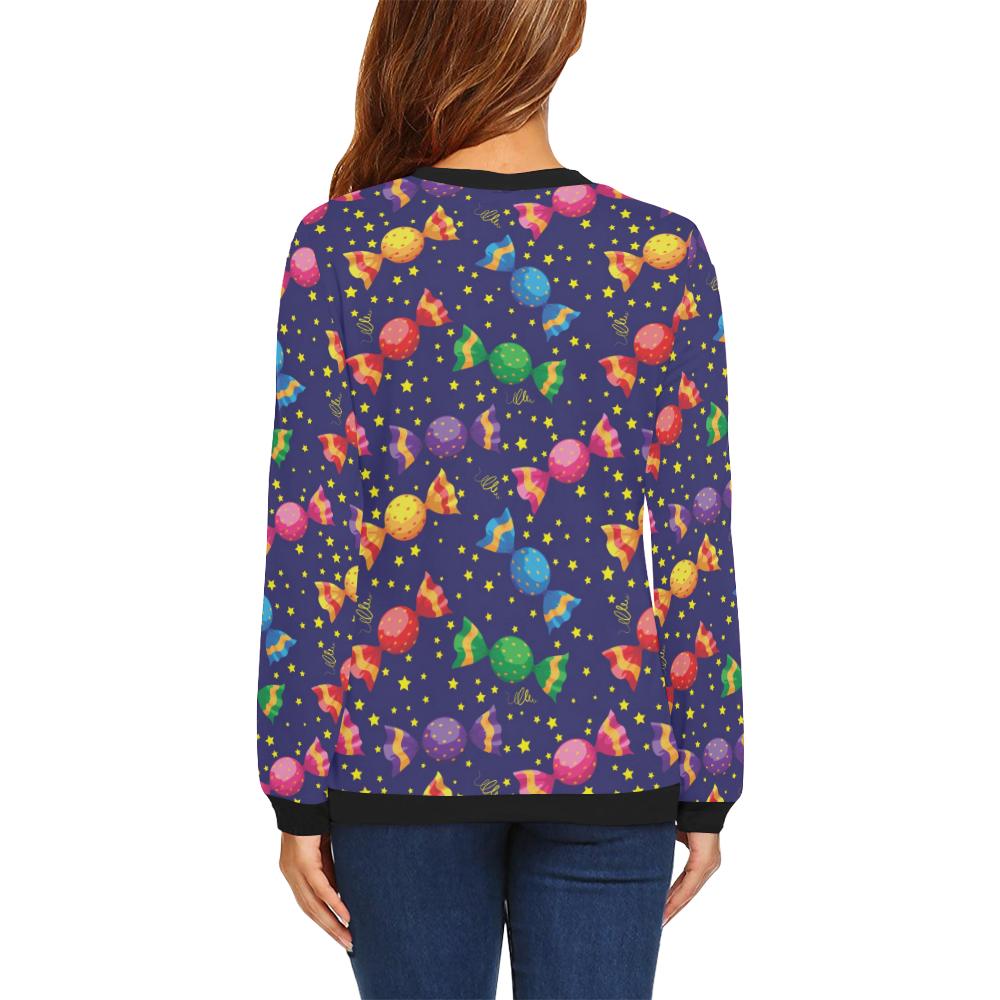 Candy Pattern Print Design CA06 Women Long Sleeve Sweatshirt-JorJune