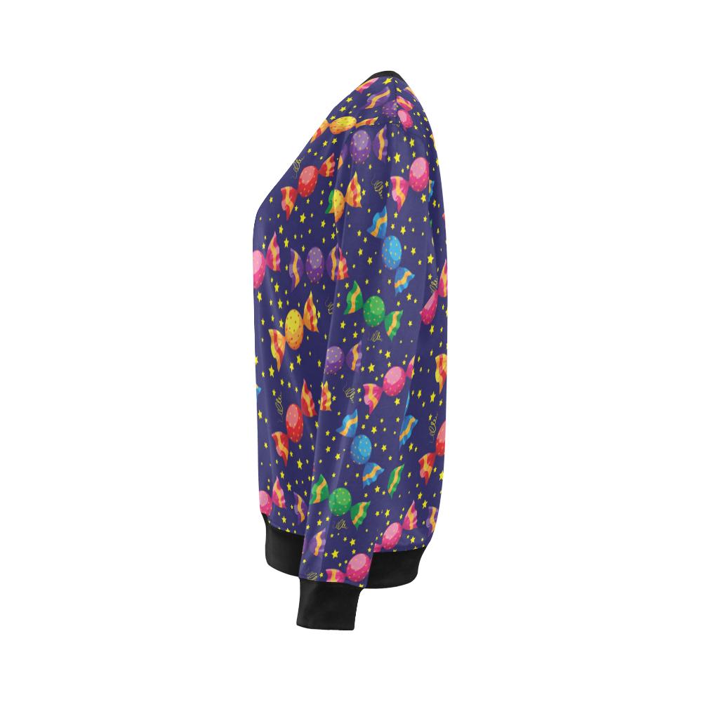 Candy Pattern Print Design CA06 Women Long Sleeve Sweatshirt-JorJune