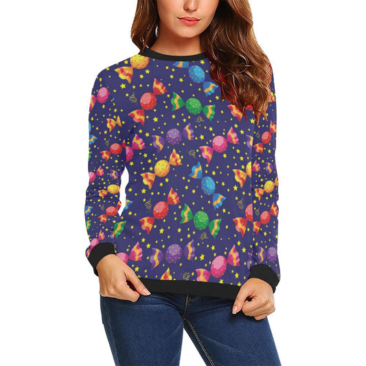 Candy Pattern Print Design CA06 Women Long Sleeve Sweatshirt-JorJune