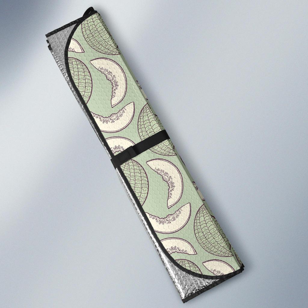 Cantaloupe Pattern Print Design 01 Car Sun Shade-JORJUNE.COM
