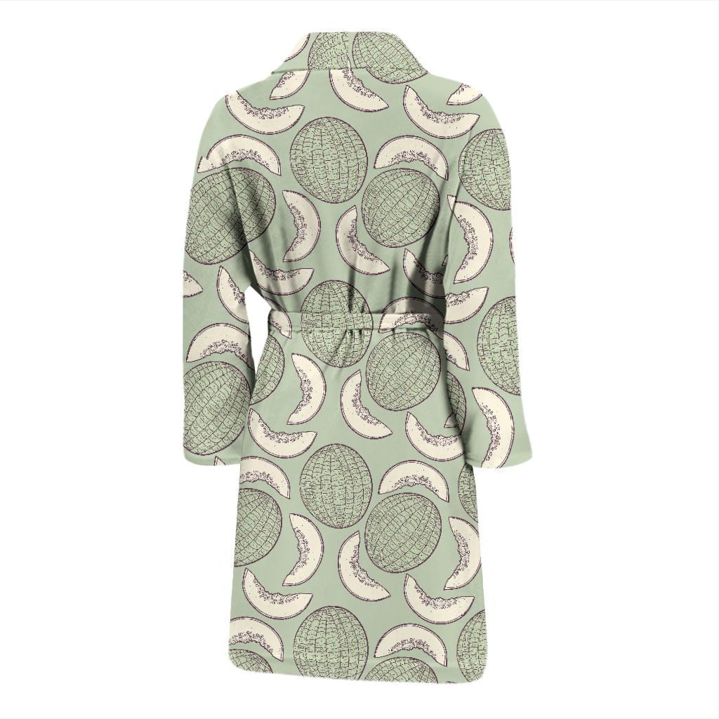 Cantaloupe Pattern Print Design 01 Men Bathrobe-JORJUNE.COM