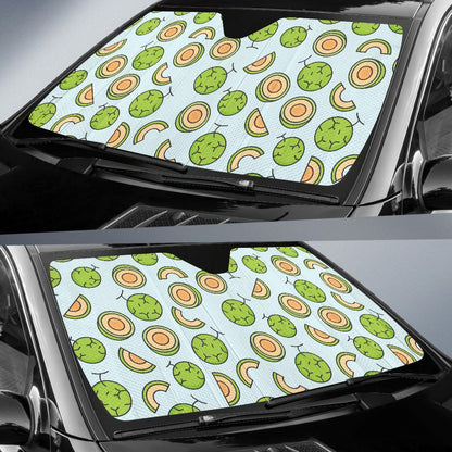 Cantaloupe Pattern Print Design 02 Car Sun Shade-JORJUNE.COM