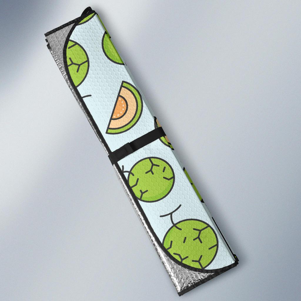 Cantaloupe Pattern Print Design 02 Car Sun Shade-JORJUNE.COM