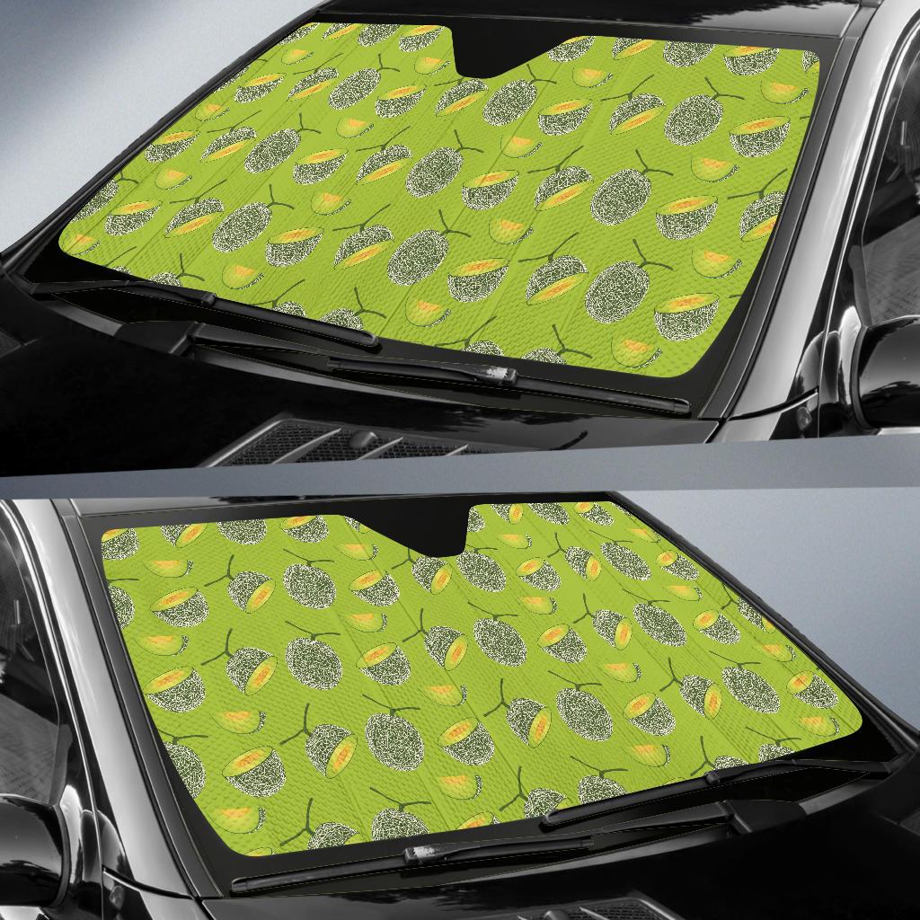 Cantaloupe Pattern Print Design 03 Car Sun Shade-JORJUNE.COM