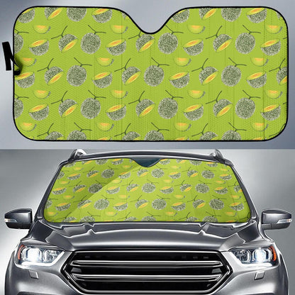 Cantaloupe Pattern Print Design 03 Car Sun Shade-JORJUNE.COM