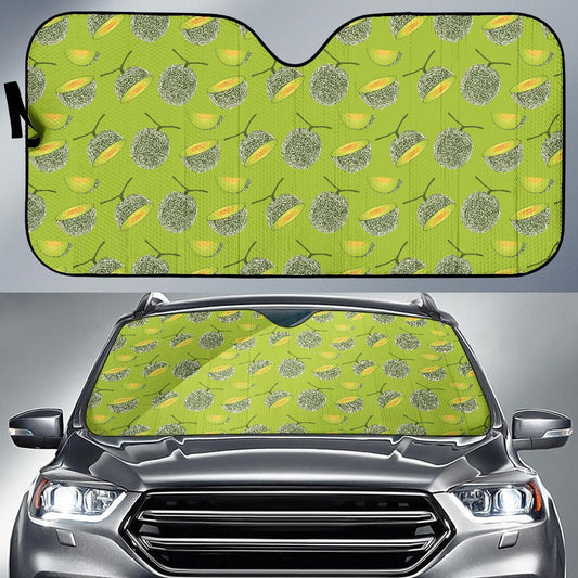Cantaloupe Pattern Print Design 03 Car Sun Shade-JORJUNE.COM