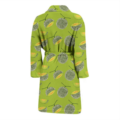Cantaloupe Pattern Print Design 03 Men Bathrobe-JORJUNE.COM