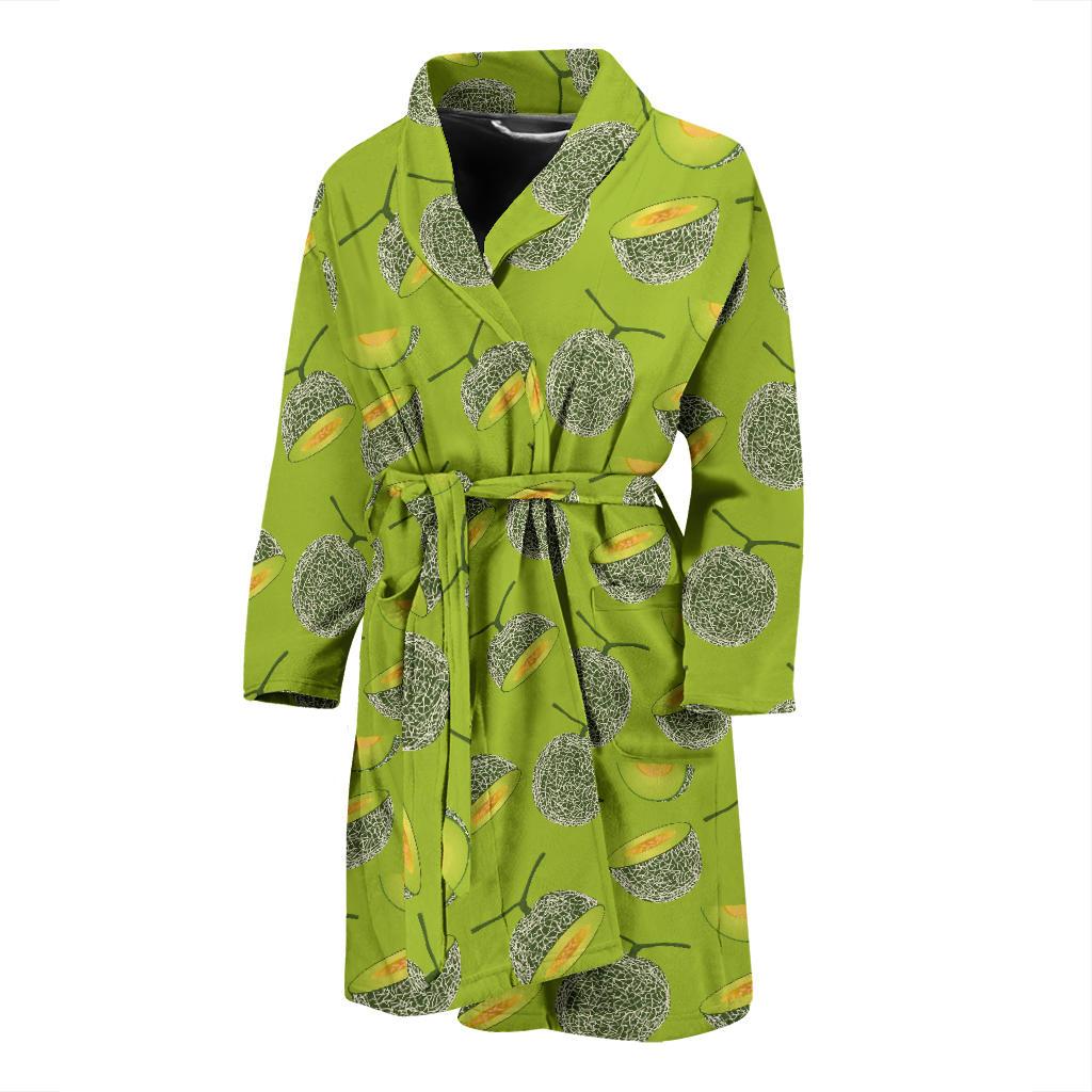 Cantaloupe Pattern Print Design 03 Men Bathrobe-JORJUNE.COM
