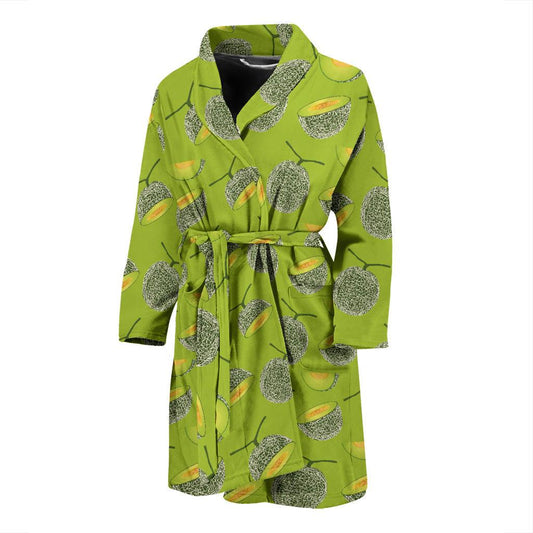 Cantaloupe Pattern Print Design 03 Men Bathrobe-JORJUNE.COM