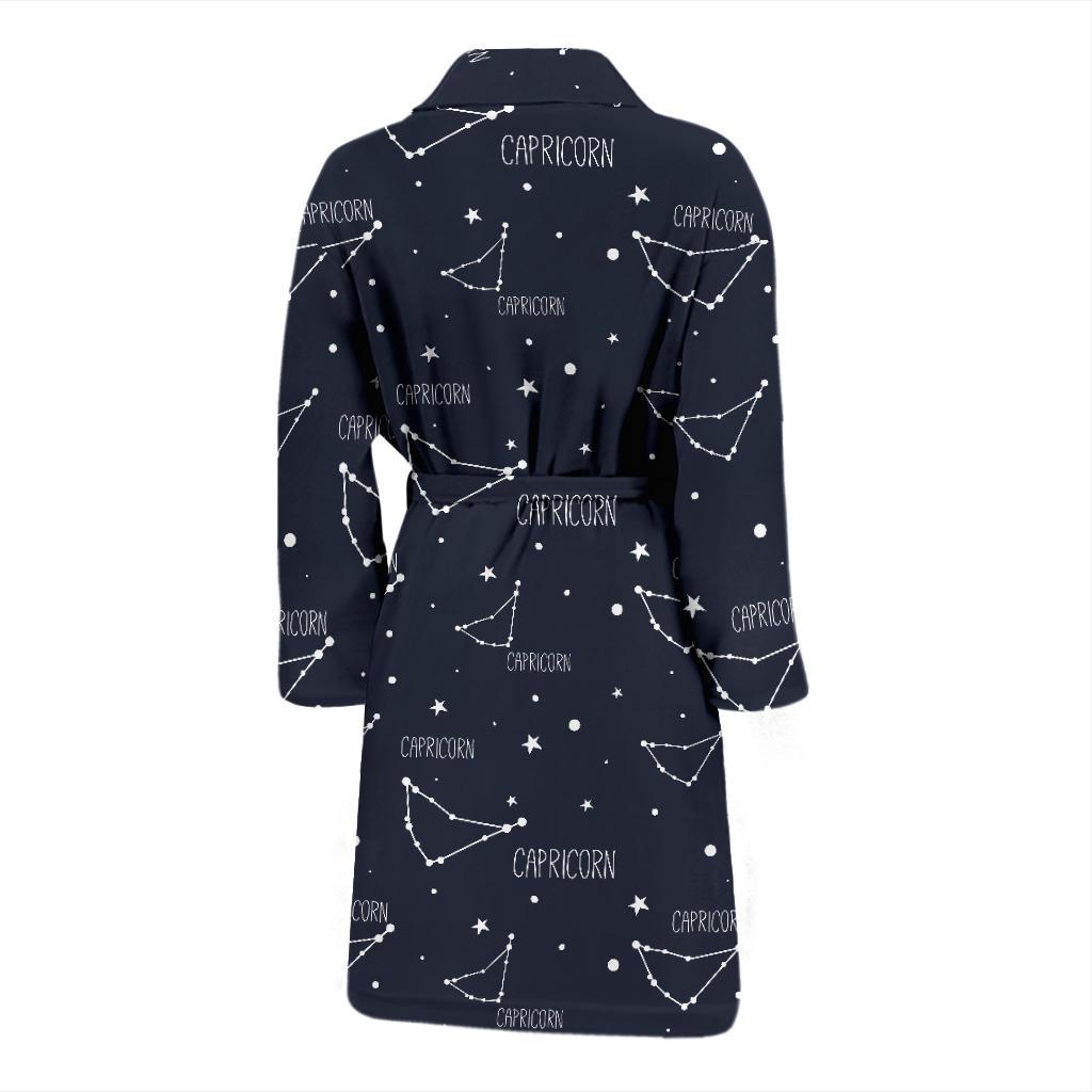 Capricorn Zodiac Pattern Print Design 01 Men Bathrobe-JORJUNE.COM