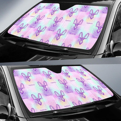 Capricorn Zodiac Pattern Print Design 02 Car Sun Shade-JORJUNE.COM