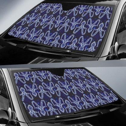 Capricorn Zodiac Pattern Print Design 03 Car Sun Shade-JORJUNE.COM