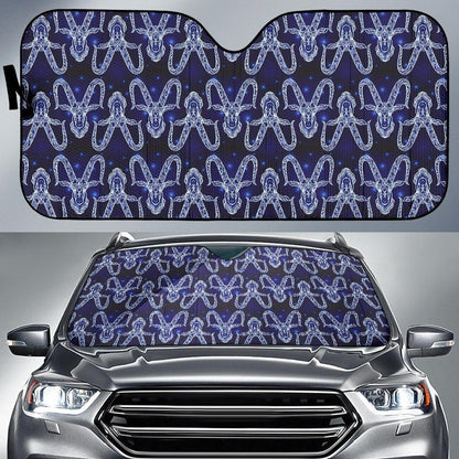 Capricorn Zodiac Pattern Print Design 03 Car Sun Shade-JORJUNE.COM