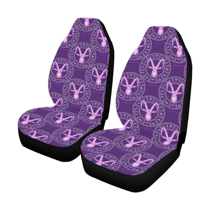 Capricorn Zodiac Pattern Print Design 04 Car Seat Covers (Set of 2)-JORJUNE.COM