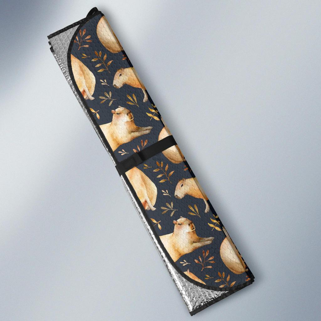 Capybara Pattern Print Design 02 Car Sun Shade-JORJUNE.COM