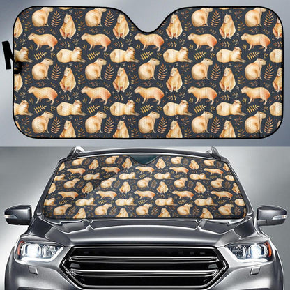 Capybara Pattern Print Design 02 Car Sun Shade-JORJUNE.COM