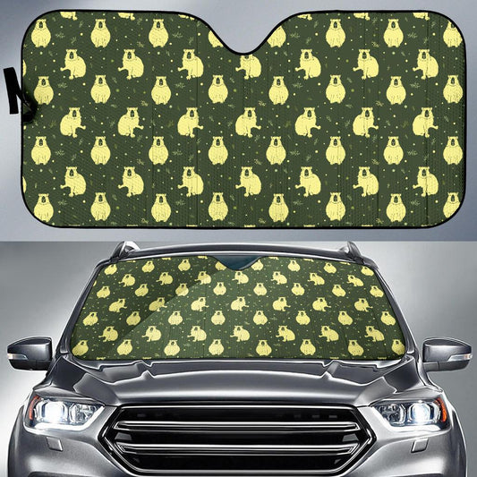 Capybara Pattern Print Design 03 Car Sun Shade-JORJUNE.COM