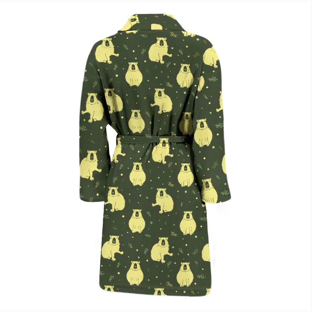 Capybara Pattern Print Design 03 Men Bathrobe-JORJUNE.COM