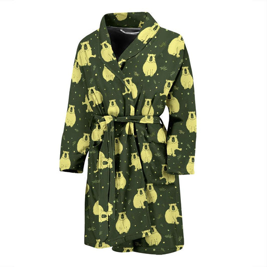 Capybara Pattern Print Design 03 Men Bathrobe-JORJUNE.COM