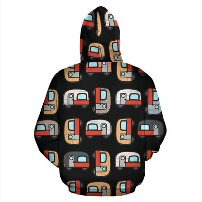 Caravan Camper Camping Women Men Zip Up Hoodie