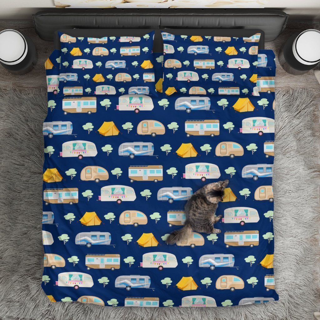 Caravan Tent Camper Duvet Cover Bedding Set