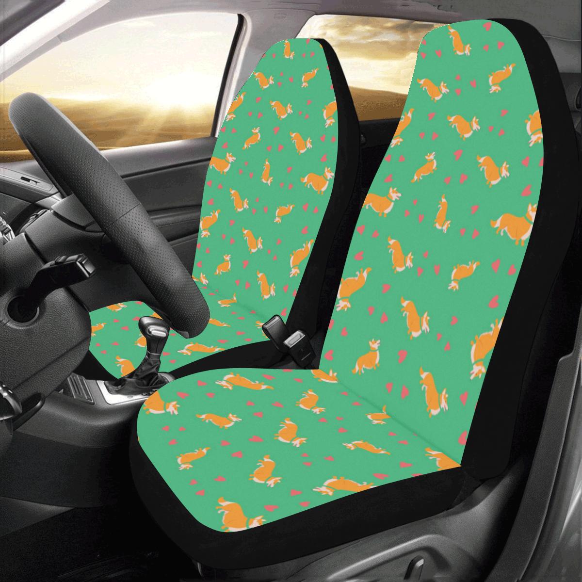 Cardigan Welsh Corgis Pattern Print Design 03 Car Seat Covers (Set of 2)-JORJUNE.COM