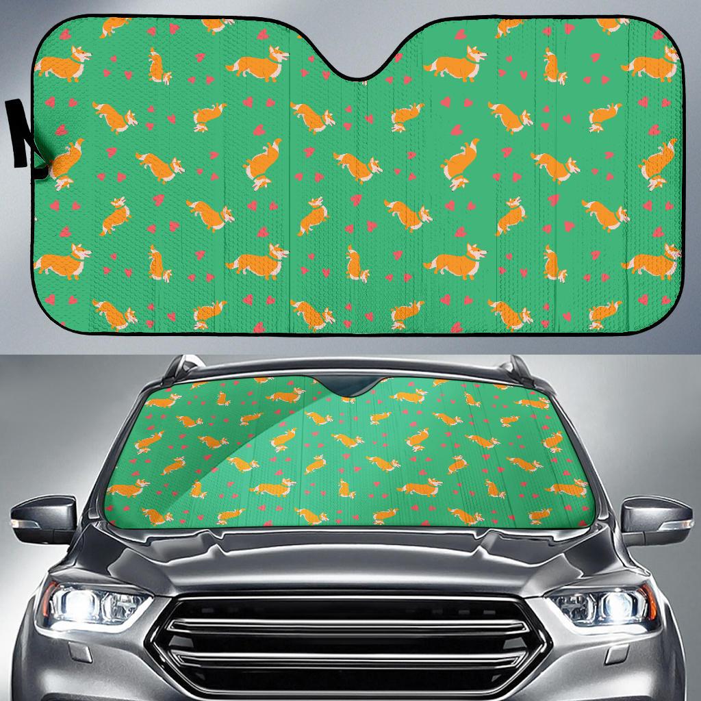 Cardigan Welsh Corgis Pattern Print Design 03 Car Sun Shade-JORJUNE.COM