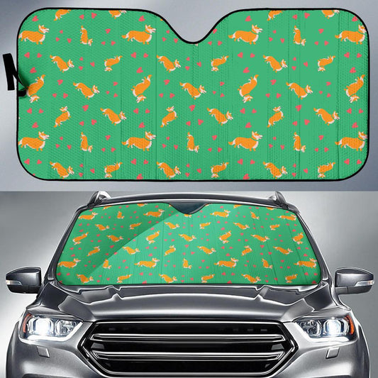 Cardigan Welsh Corgis Pattern Print Design 03 Car Sun Shade-JORJUNE.COM