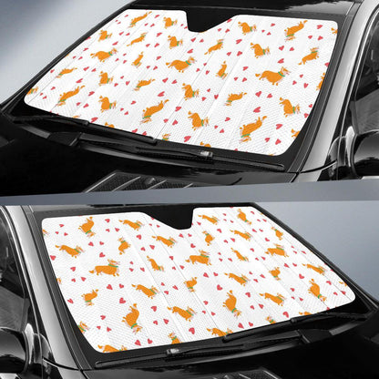 Cardigan Welsh Corgis Pattern Print Design 04 Car Sun Shade-JORJUNE.COM