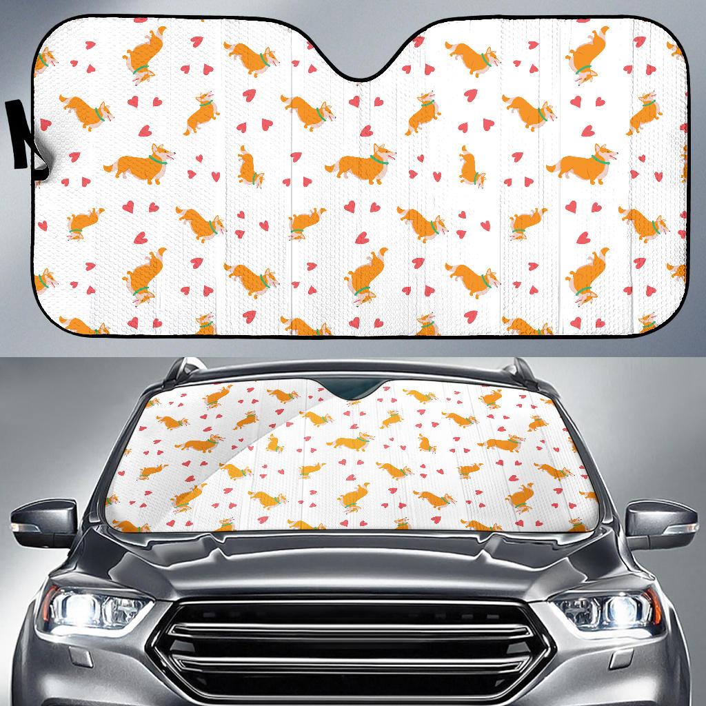Cardigan Welsh Corgis Pattern Print Design 04 Car Sun Shade-JORJUNE.COM