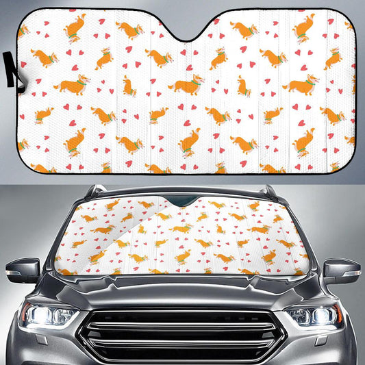 Cardigan Welsh Corgis Pattern Print Design 04 Car Sun Shade-JORJUNE.COM