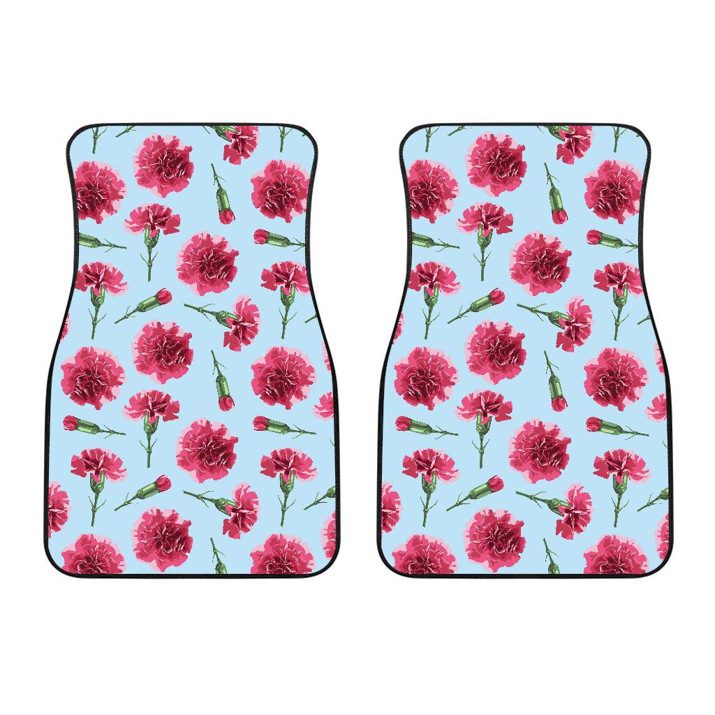 Carnations Pattern Print Design CN01 Car Floor Mats-JorJune