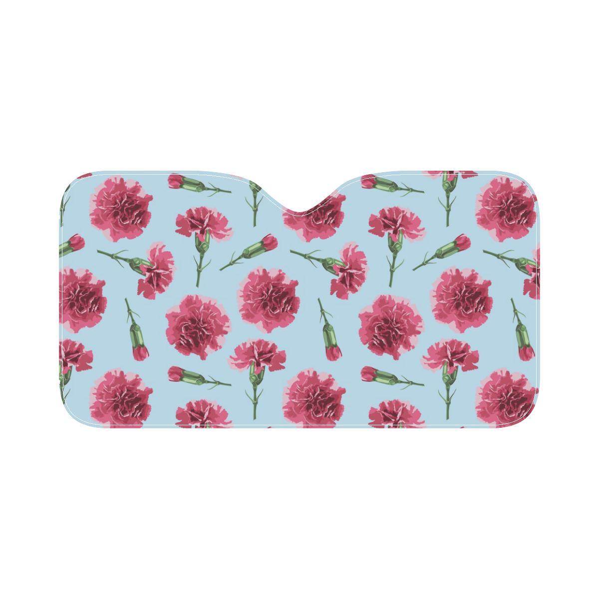 Carnations Pattern Print Design CN01 Car Sun Shade-JorJune