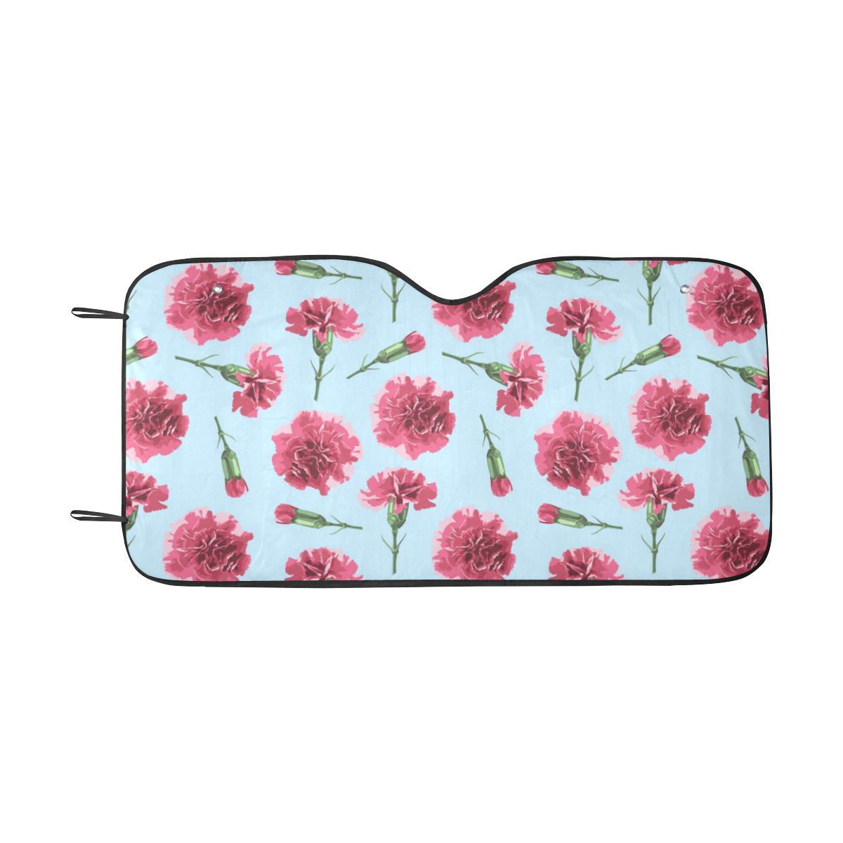 Carnations Pattern Print Design CN01 Car Sun Shade-JorJune