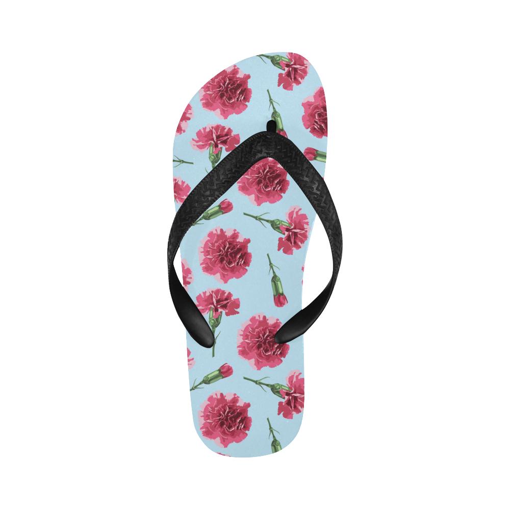 Carnations Pattern Print Design CN01 Flip Flops-JorJune