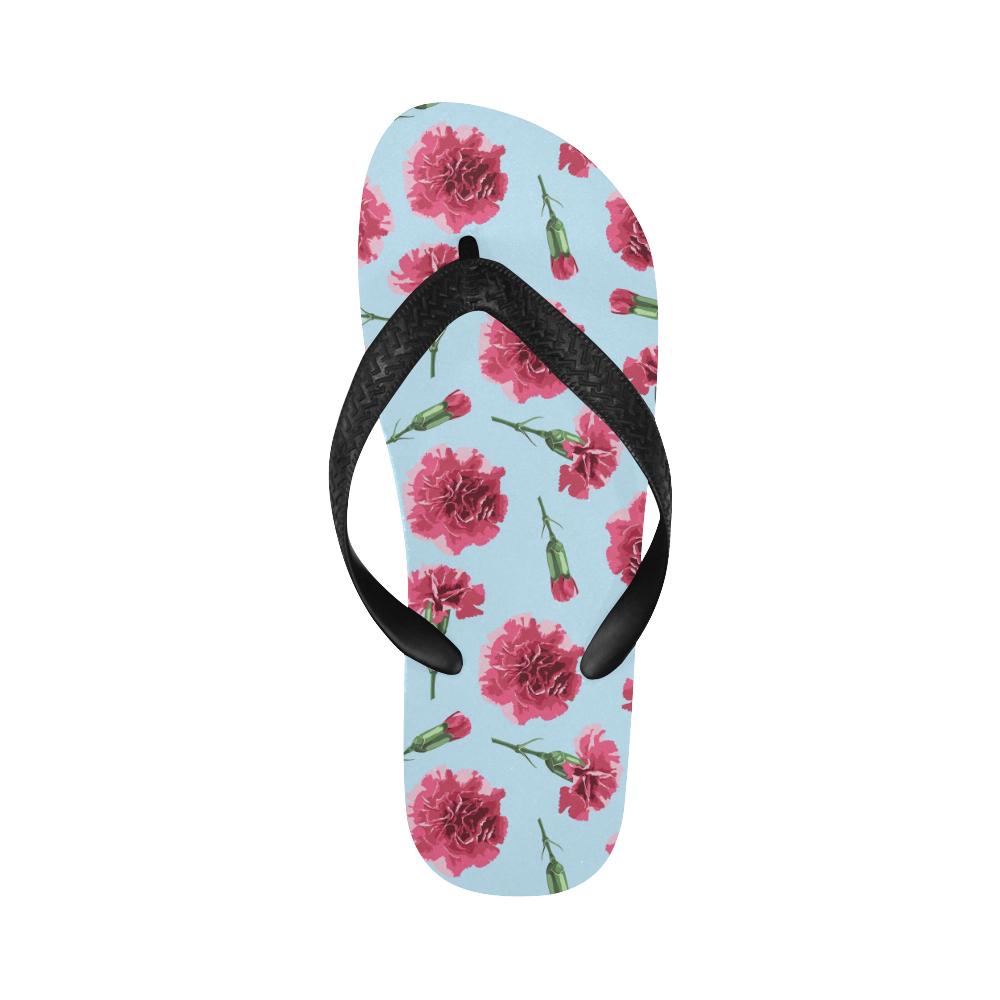 Carnations Pattern Print Design CN01 Flip Flops-JorJune