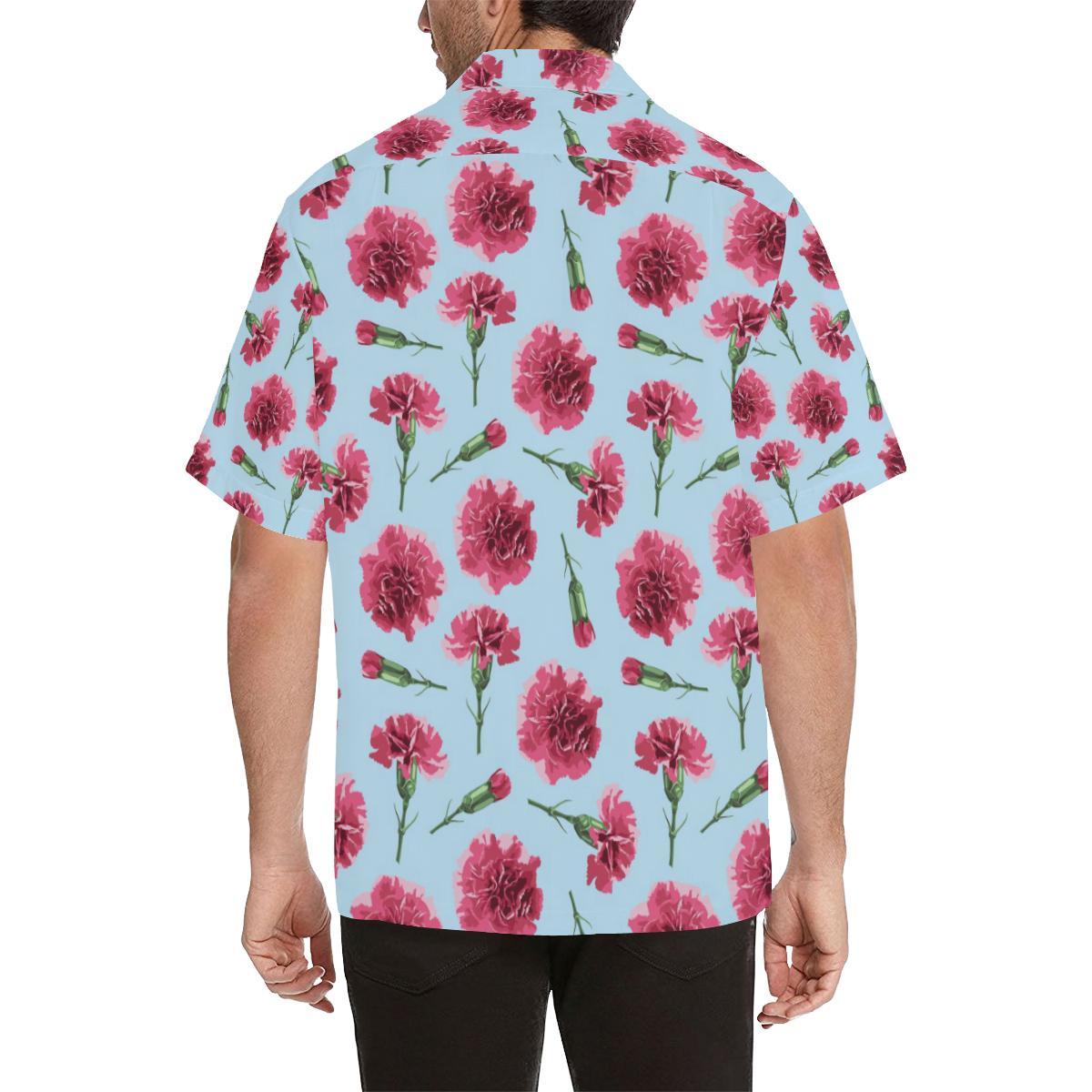 Carnations Pattern Print Design CN01 Men Hawaiian Shirt-JorJune