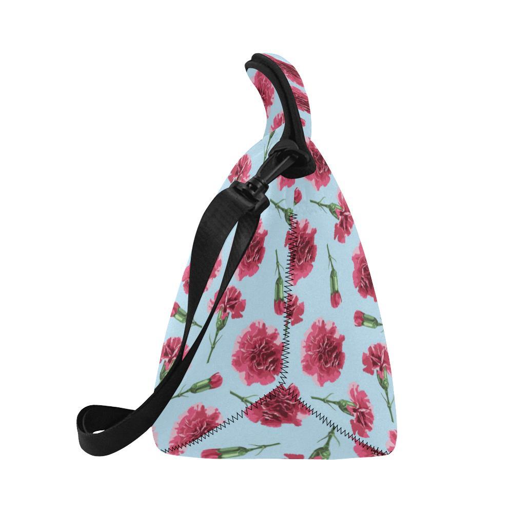 Carnations Pattern Print Design CN01 Neoprene Lunch Bag-JorJune