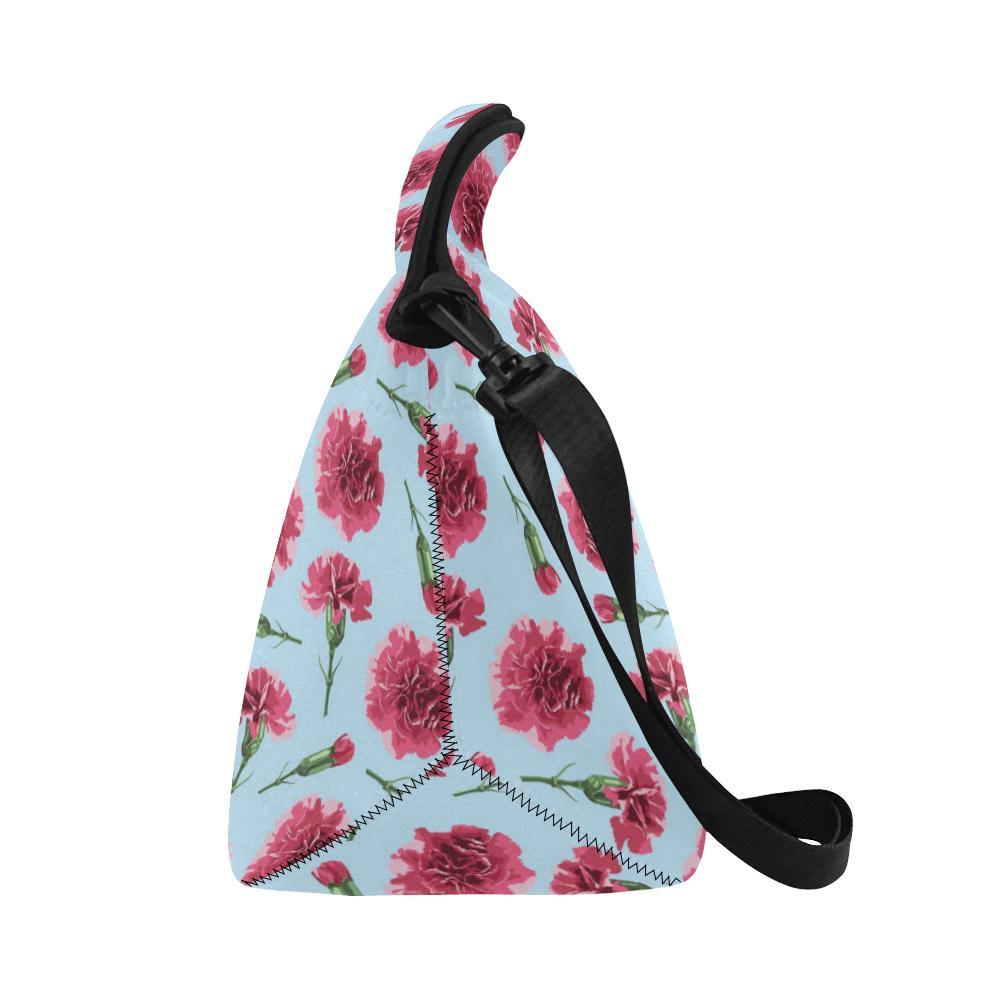 Carnations Pattern Print Design CN01 Neoprene Lunch Bag-JorJune