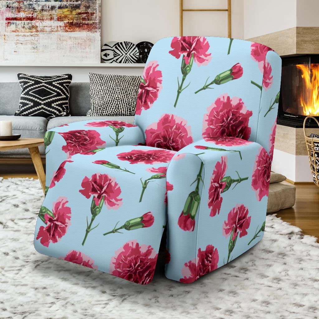 Carnations Pattern Print Design CN01 Recliner Slipcover-JORJUNE.COM