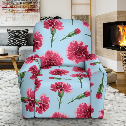 Carnations Pattern Print Design CN01 Recliner Slipcover-JORJUNE.COM