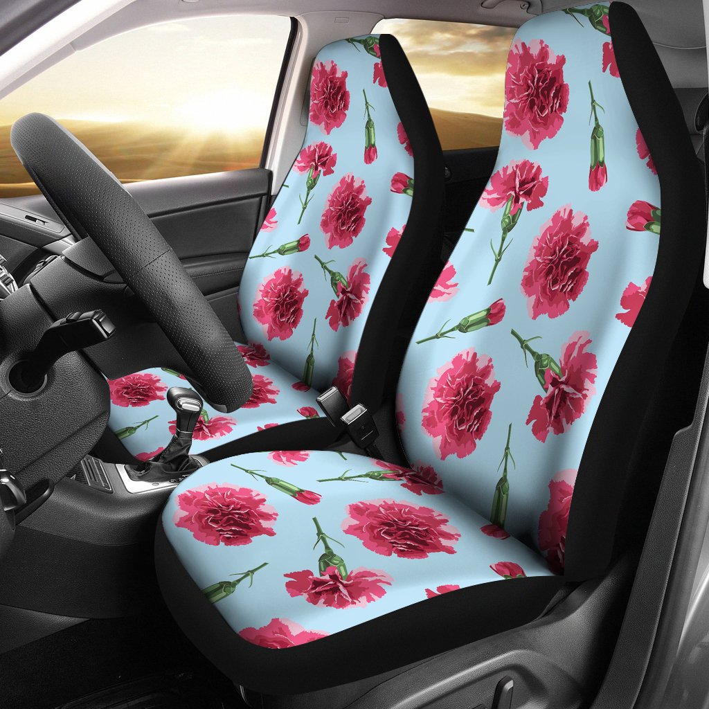 Carnations Pattern Print Design CN01 Universal Fit Car Seat Covers