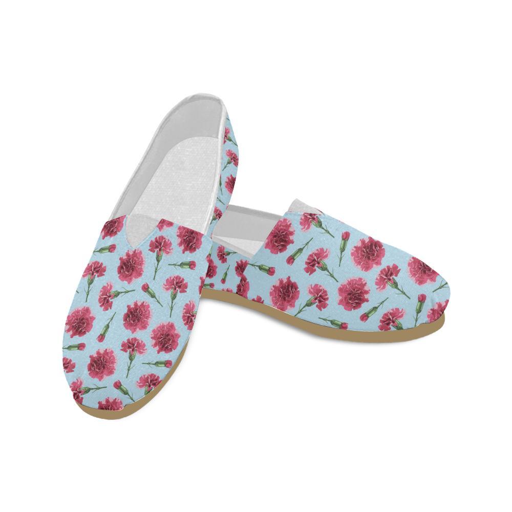 Carnations Pattern Print Design CN01 Women Casual Shoes-JorJune.com