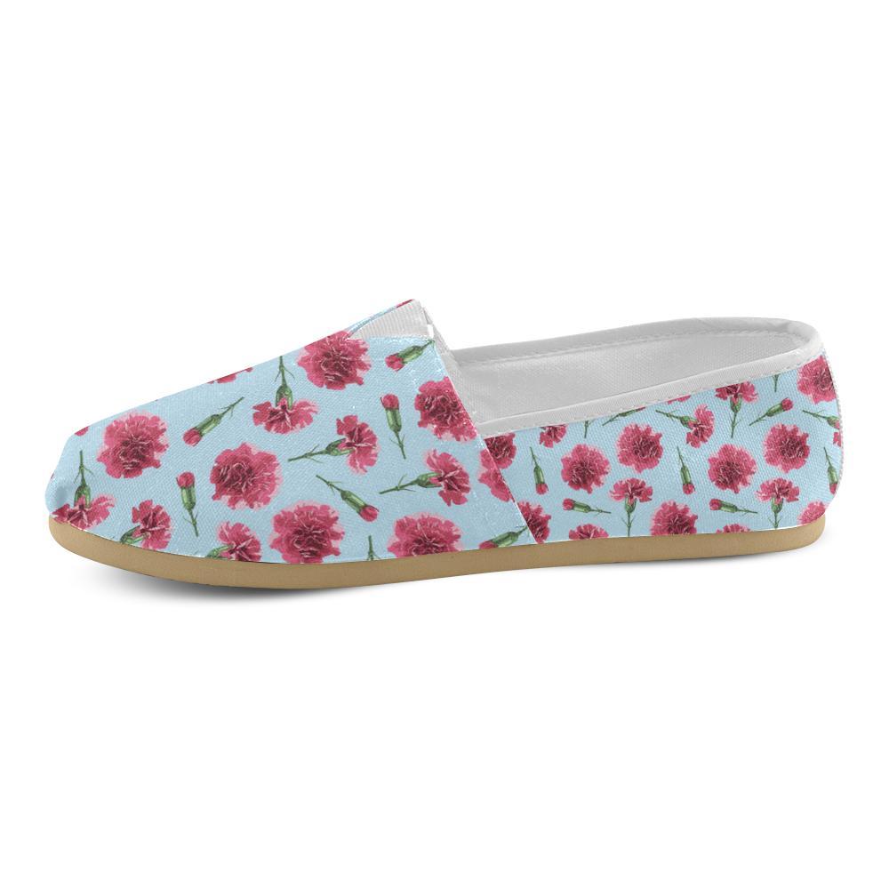 Carnations Pattern Print Design CN01 Women Casual Shoes-JorJune.com