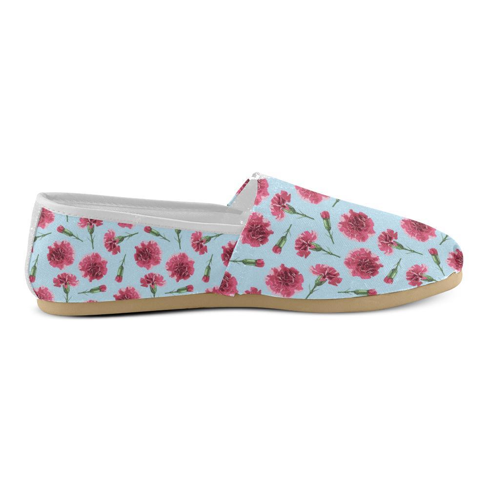 Carnations Pattern Print Design CN01 Women Casual Shoes-JorJune.com