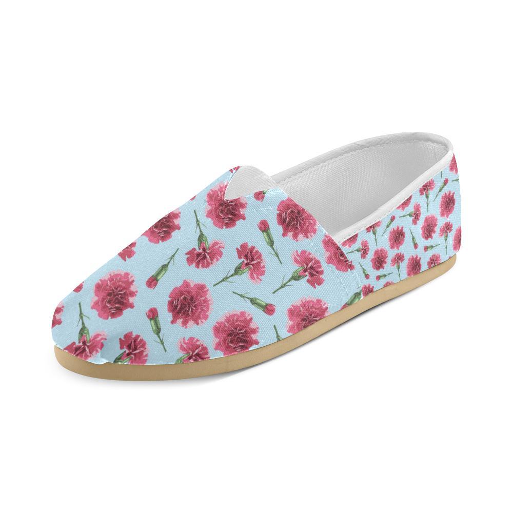 Carnations Pattern Print Design CN01 Women Casual Shoes-JorJune.com