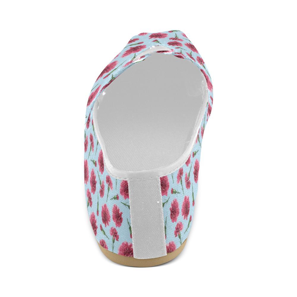 Carnations Pattern Print Design CN01 Women Casual Shoes-JorJune.com